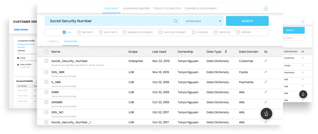 Data Marketplace Screens