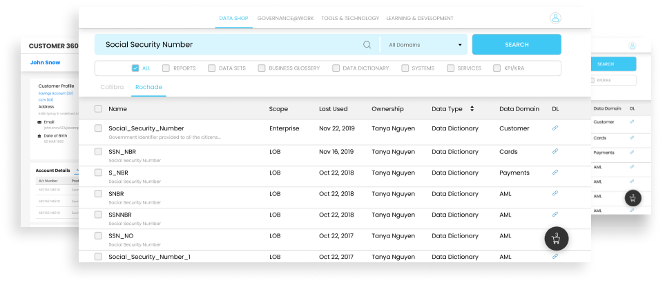 Data Marketplace Screens